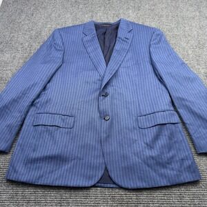Brioni Cashmere Silk Blazer Mens Size 58R EU - 48 US Colosseo Blue Striped Italy